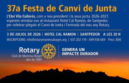 37 Canvi de Junta. Rotary Club de Manresa-Bages