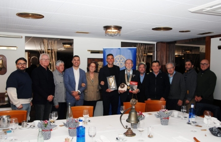 Con Marc Bové, presidente y el Past Gobernador, José Antonio Riquelme.