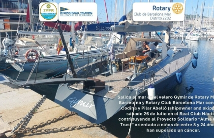Salida al mar en el velero Gymir de Rotary Mariners Barcelona y Rotary Club Barcelona Mar